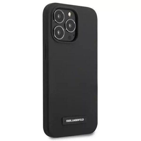 Karl Lagerfeld Karl Lagerfeld KLHCP13XSLMP1K iPhone 13 Pro Max 6,7" hardcase czarny/black Silicone Plaque Karl Lagerfeld Karl Lagerfeld KLHCP13XSLMP1K iPhone 13 Pro Max 6,7" hardcase czarny/black Silicone Plaque