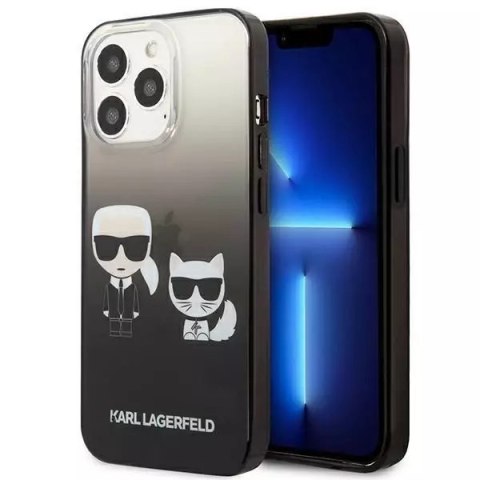 Karl Lagerfeld Karl Lagerfeld KLHCP13LTGKCK iPhone 13 Pro / 13 6,1" hardcase czarny/black Gradient Ikonik Karl & Choupette Karl Lagerfeld Karl Lagerfeld KLHCP13LTGKCK iPhone 13 Pro / 13 6,1" hardcase czarny/black Gradient Ikonik Karl & Choupette