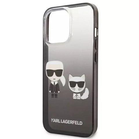 Karl Lagerfeld Karl Lagerfeld KLHCP13LTGKCK iPhone 13 Pro / 13 6,1" hardcase czarny/black Gradient Ikonik Karl & Choupette Karl Lagerfeld Karl Lagerfeld KLHCP13LTGKCK iPhone 13 Pro / 13 6,1" hardcase czarny/black Gradient Ikonik Karl & Choupette