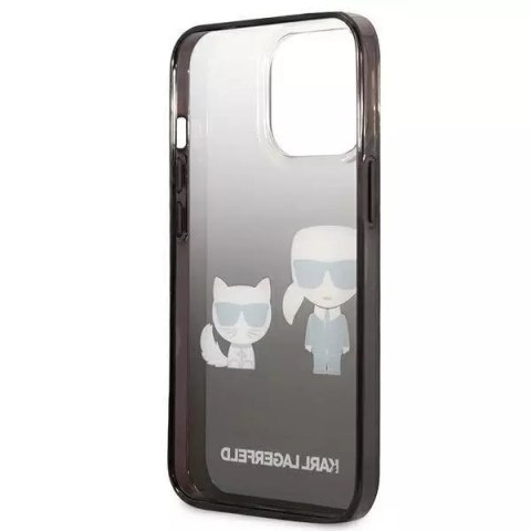 Karl Lagerfeld Karl Lagerfeld KLHCP13LTGKCK iPhone 13 Pro / 13 6,1" hardcase czarny/black Gradient Ikonik Karl & Choupette Karl Lagerfeld Karl Lagerfeld KLHCP13LTGKCK iPhone 13 Pro / 13 6,1" hardcase czarny/black Gradient Ikonik Karl & Choupette
