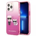 Karl Lagerfeld Karl Lagerfeld KLHCP13LTGKCP iPhone 13 Pro / 13 6,1" hardcase różowy/pink Gradient Ikonik Karl & Choupette
