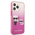 Karl Lagerfeld Karl Lagerfeld KLHCP13LTGKCP iPhone 13 Pro / 13 6,1" hardcase różowy/pink Gradient Ikonik Karl & Choupette