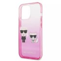 Karl Lagerfeld Karl Lagerfeld KLHCP13LTGKCP iPhone 13 Pro / 13 6,1" hardcase różowy/pink Gradient Ikonik Karl & Choupette