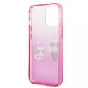 Karl Lagerfeld Karl Lagerfeld KLHCP13LTGKCP iPhone 13 Pro / 13 6,1" hardcase różowy/pink Gradient Ikonik Karl & Choupette