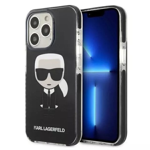 Karl Lagerfeld Karl Lagerfeld KLHCP13LTPEIKK iPhone 13 Pro / 13 6,1" hardcase czarny/black Iconik Karl Karl Lagerfeld Karl Lagerfeld KLHCP13LTPEIKK iPhone 13 Pro / 13 6,1" hardcase czarny/black Iconik Karl