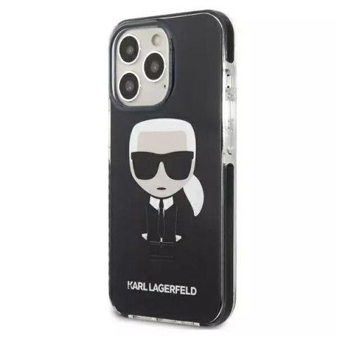 Karl Lagerfeld Karl Lagerfeld KLHCP13LTPEIKK iPhone 13 Pro / 13 6,1" hardcase czarny/black Iconik Karl Karl Lagerfeld Karl Lagerfeld KLHCP13LTPEIKK iPhone 13 Pro / 13 6,1" hardcase czarny/black Iconik Karl
