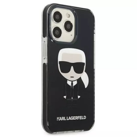 Karl Lagerfeld Karl Lagerfeld KLHCP13LTPEIKK iPhone 13 Pro / 13 6,1" hardcase czarny/black Iconik Karl Karl Lagerfeld Karl Lagerfeld KLHCP13LTPEIKK iPhone 13 Pro / 13 6,1" hardcase czarny/black Iconik Karl