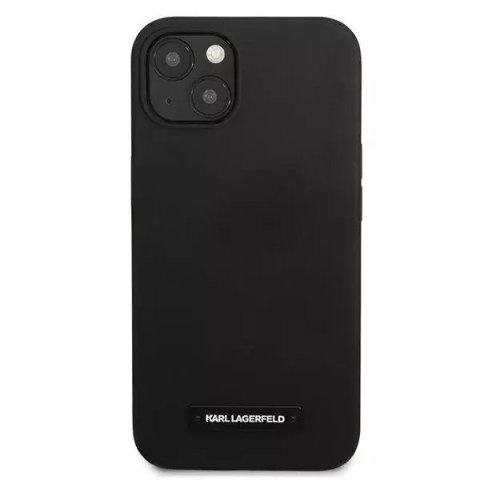 Karl Lagerfeld Karl Lagerfeld KLHCP13MSLMP1K iPhone 13 6,1" hardcase czarny/black Silicone Plaque Karl Lagerfeld Karl Lagerfeld KLHCP13MSLMP1K iPhone 13 6,1" hardcase czarny/black Silicone Plaque