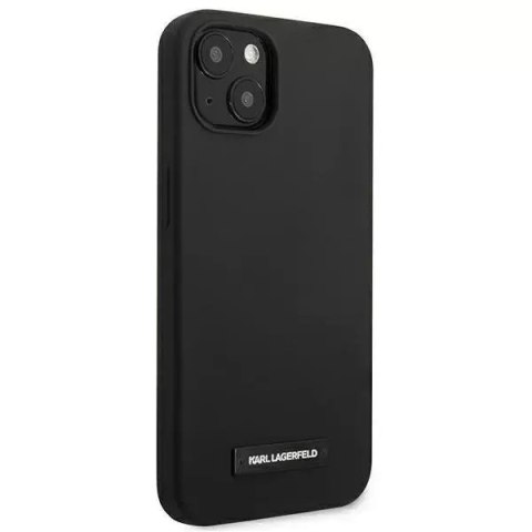 Karl Lagerfeld Karl Lagerfeld KLHCP13MSLMP1K iPhone 13 6,1" hardcase czarny/black Silicone Plaque Karl Lagerfeld Karl Lagerfeld KLHCP13MSLMP1K iPhone 13 6,1" hardcase czarny/black Silicone Plaque