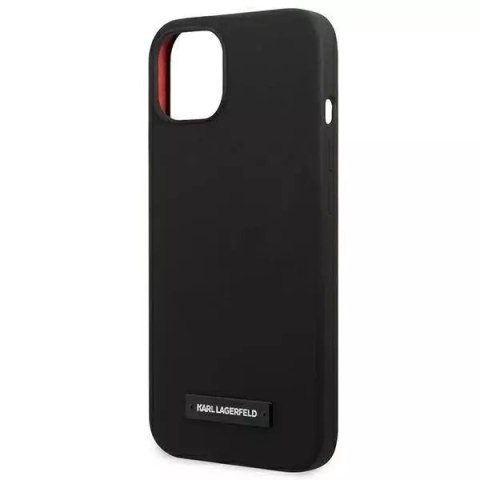 Karl Lagerfeld Karl Lagerfeld KLHCP13MSLMP1K iPhone 13 6,1" hardcase czarny/black Silicone Plaque Karl Lagerfeld Karl Lagerfeld KLHCP13MSLMP1K iPhone 13 6,1" hardcase czarny/black Silicone Plaque