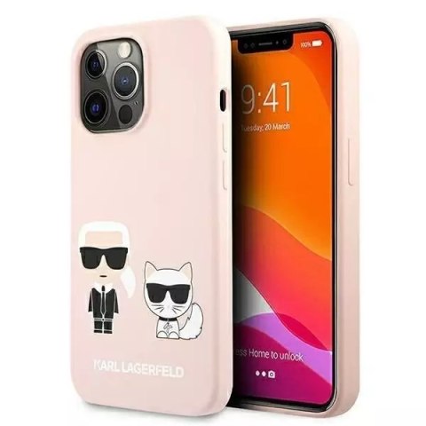 Karl Lagerfeld Karl Lagerfeld KLHMP13XSSKCI iPhone 13 Pro Max 6,7" hardcase jasnoróżowy/light pink Silicone Ikonik Karl & Choupette Magsafe Karl Lagerfeld Karl Lagerfeld KLHMP13XSSKCI iPhone 13 Pro Max 6,7" hardcase jasnoróżowy/light pink Silicone Ikonik Karl & Choupette Magsafe