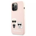 Karl Lagerfeld Karl Lagerfeld KLHMP13XSSKCI iPhone 13 Pro Max 6,7" hardcase jasnoróżowy/light pink Silicone Ikonik Karl & Choupette Magsafe