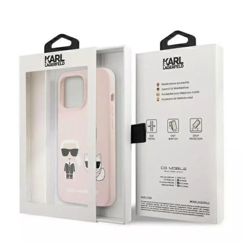 Karl Lagerfeld Karl Lagerfeld KLHMP13XSSKCI iPhone 13 Pro Max 6,7" hardcase jasnoróżowy/light pink Silicone Ikonik Karl & Choupette Magsafe Karl Lagerfeld Karl Lagerfeld KLHMP13XSSKCI iPhone 13 Pro Max 6,7" hardcase jasnoróżowy/light pink Silicone Ikonik Karl & Choupette Magsafe
