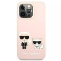 Karl Lagerfeld Karl Lagerfeld KLHMP13LSSKCI iPhone 13 Pro / 13 6,1" hardcase jasnoróżowy/light pink Silicone Ikonik Karl & Choupette Magsafe