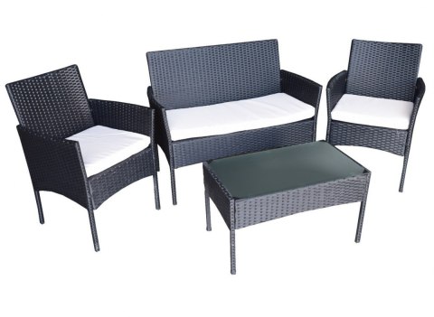 LACESTONE Meble Ogrodowe Technorattan 2 Fotele Stolik Sofa Poduszki Beżowe Bituxx LACESTONE Meble Ogrodowe Technorattan 2 Fotele Stolik Sofa Poduszki Beżowe Bituxx