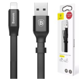 Baseus Kabel USB do Lightning do Apple iPhone płaski mocny przewód Baseus Nimble Cable 23cm Czarny