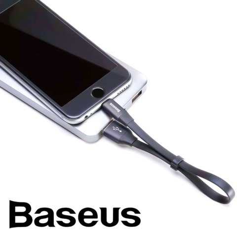 Baseus Kabel USB do Lightning do Apple iPhone płaski mocny przewód Baseus Nimble Cable 23cm Czarny Baseus Kabel USB do Lightning do Apple iPhone płaski mocny przewód Baseus Nimble Cable 23cm Czarny