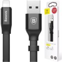 Baseus Kabel USB do Lightning do Apple iPhone płaski mocny przewód Baseus Nimble Cable 23cm Czarny