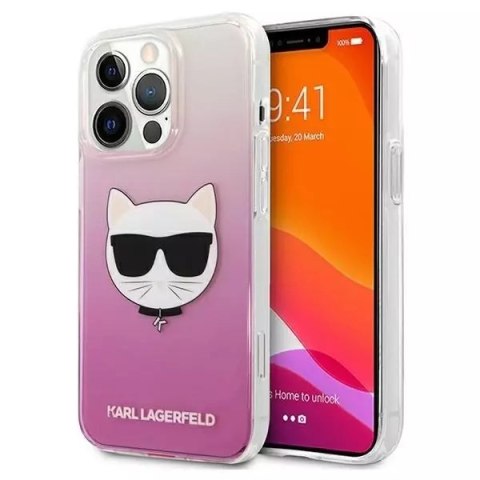 Karl Lagerfeld Karl Lagerfeld KLHCP13LCTRP iPhone 13 Pro / 13 6,1" hardcase różowy/pink Choupette Head Karl Lagerfeld Karl Lagerfeld KLHCP13LCTRP iPhone 13 Pro / 13 6,1" hardcase różowy/pink Choupette Head