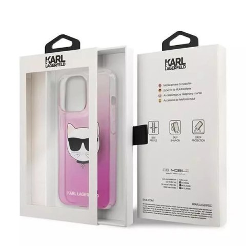 Karl Lagerfeld Karl Lagerfeld KLHCP13LCTRP iPhone 13 Pro / 13 6,1" hardcase różowy/pink Choupette Head Karl Lagerfeld Karl Lagerfeld KLHCP13LCTRP iPhone 13 Pro / 13 6,1" hardcase różowy/pink Choupette Head