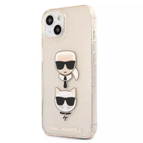 Karl Lagerfeld Karl Lagerfeld KLHCP13SKCTUGLGO iPhone 13 mini 5,4" złoty/gold hardcase Glitter Karl`s & Choupette Karl Lagerfeld Karl Lagerfeld KLHCP13SKCTUGLGO iPhone 13 mini 5,4" złoty/gold hardcase Glitter Karl`s & Choupette