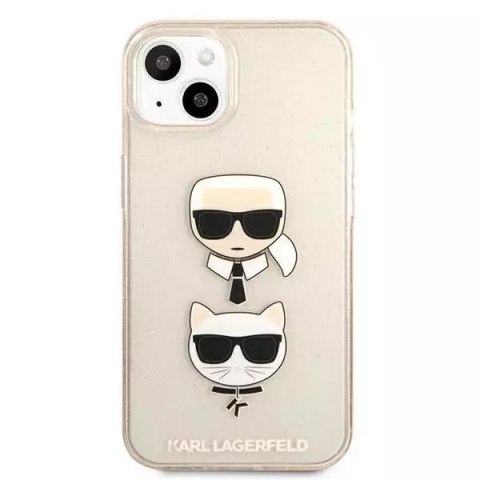 Karl Lagerfeld Karl Lagerfeld KLHCP13SKCTUGLGO iPhone 13 mini 5,4" złoty/gold hardcase Glitter Karl`s & Choupette Karl Lagerfeld Karl Lagerfeld KLHCP13SKCTUGLGO iPhone 13 mini 5,4" złoty/gold hardcase Glitter Karl`s & Choupette