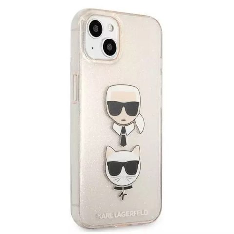 Karl Lagerfeld Karl Lagerfeld KLHCP13SKCTUGLGO iPhone 13 mini 5,4" złoty/gold hardcase Glitter Karl`s & Choupette Karl Lagerfeld Karl Lagerfeld KLHCP13SKCTUGLGO iPhone 13 mini 5,4" złoty/gold hardcase Glitter Karl`s & Choupette