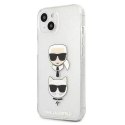 Karl Lagerfeld Karl Lagerfeld KLHCP13SKCTUGLS iPhone 13 mini 5,4" srebrny/silver hardcase Glitter Karl`s & Choupette