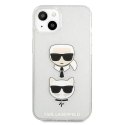 Karl Lagerfeld Karl Lagerfeld KLHCP13SKCTUGLS iPhone 13 mini 5,4" srebrny/silver hardcase Glitter Karl`s & Choupette