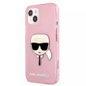 Karl Lagerfeld Karl Lagerfeld KLHCP13SKHTUGLP iPhone 13 mini 5,4" różowy/pink hardcase Glitter Karl`s Head