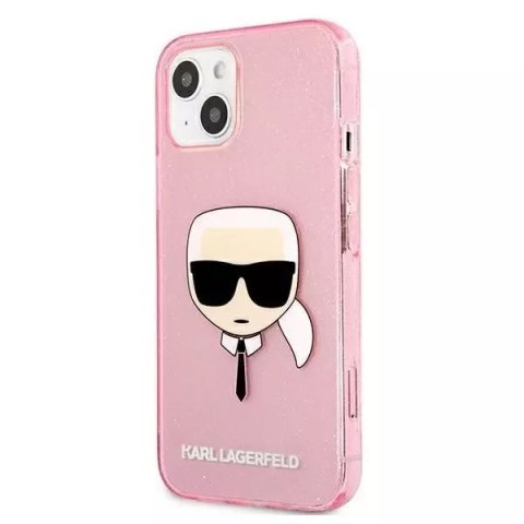 Karl Lagerfeld Karl Lagerfeld KLHCP13SKHTUGLP iPhone 13 mini 5,4" różowy/pink hardcase Glitter Karl`s Head Karl Lagerfeld Karl Lagerfeld KLHCP13SKHTUGLP iPhone 13 mini 5,4" różowy/pink hardcase Glitter Karl`s Head