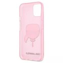 Karl Lagerfeld Karl Lagerfeld KLHCP13SKHTUGLP iPhone 13 mini 5,4" różowy/pink hardcase Glitter Karl`s Head
