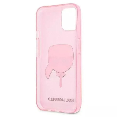 Karl Lagerfeld Karl Lagerfeld KLHCP13SKHTUGLP iPhone 13 mini 5,4" różowy/pink hardcase Glitter Karl`s Head Karl Lagerfeld Karl Lagerfeld KLHCP13SKHTUGLP iPhone 13 mini 5,4" różowy/pink hardcase Glitter Karl`s Head