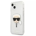 Karl Lagerfeld Karl Lagerfeld KLHCP13SKHTUGLS iPhone 13 mini 5,4" srebrny/silver hardcase Glitter Karl`s Head