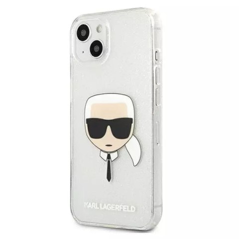 Karl Lagerfeld Karl Lagerfeld KLHCP13SKHTUGLS iPhone 13 mini 5,4" srebrny/silver hardcase Glitter Karl`s Head Karl Lagerfeld Karl Lagerfeld KLHCP13SKHTUGLS iPhone 13 mini 5,4" srebrny/silver hardcase Glitter Karl`s Head