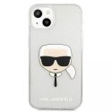 Karl Lagerfeld Karl Lagerfeld KLHCP13SKHTUGLS iPhone 13 mini 5,4" srebrny/silver hardcase Glitter Karl`s Head