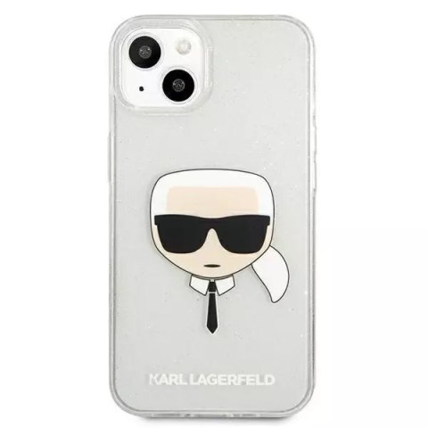 Karl Lagerfeld Karl Lagerfeld KLHCP13SKHTUGLS iPhone 13 mini 5,4" srebrny/silver hardcase Glitter Karl`s Head Karl Lagerfeld Karl Lagerfeld KLHCP13SKHTUGLS iPhone 13 mini 5,4" srebrny/silver hardcase Glitter Karl`s Head