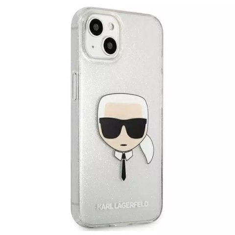 Karl Lagerfeld Karl Lagerfeld KLHCP13SKHTUGLS iPhone 13 mini 5,4" srebrny/silver hardcase Glitter Karl`s Head Karl Lagerfeld Karl Lagerfeld KLHCP13SKHTUGLS iPhone 13 mini 5,4" srebrny/silver hardcase Glitter Karl`s Head