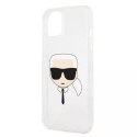 Karl Lagerfeld Karl Lagerfeld KLHCP13SKHTUGLS iPhone 13 mini 5,4" srebrny/silver hardcase Glitter Karl`s Head