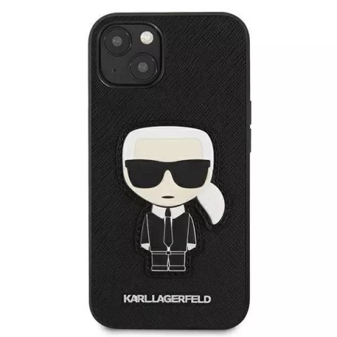 Karl Lagerfeld Karl Lagerfeld KLHCP13SOKPK iPhone 13 mini 5,4" czarny/black hardcase Saffiano Ikonik Karl`s Patch Karl Lagerfeld Karl Lagerfeld KLHCP13SOKPK iPhone 13 mini 5,4" czarny/black hardcase Saffiano Ikonik Karl`s Patch