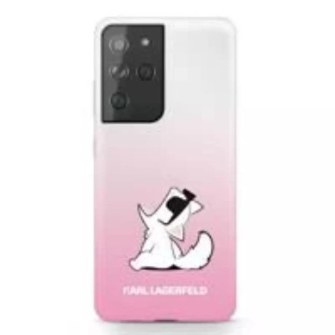 Karl Lagerfeld Karl Lagerfeld KLHCS21LCFNRCPI S21 Ultra G998 hardcase różowy/pink Choupette Fun Karl Lagerfeld Karl Lagerfeld KLHCS21LCFNRCPI S21 Ultra G998 hardcase różowy/pink Choupette Fun