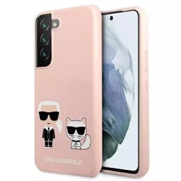 Karl Lagerfeld Karl Lagerfeld KLHCS22MSSKCI S22+ S906 hardcase jasno różowy/light pink Silicone Ikonik Karl & Choupette