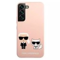 Karl Lagerfeld Karl Lagerfeld KLHCS22MSSKCI S22+ S906 hardcase jasno różowy/light pink Silicone Ikonik Karl & Choupette
