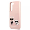 Karl Lagerfeld Karl Lagerfeld KLHCS22MSSKCI S22+ S906 hardcase jasno różowy/light pink Silicone Ikonik Karl & Choupette