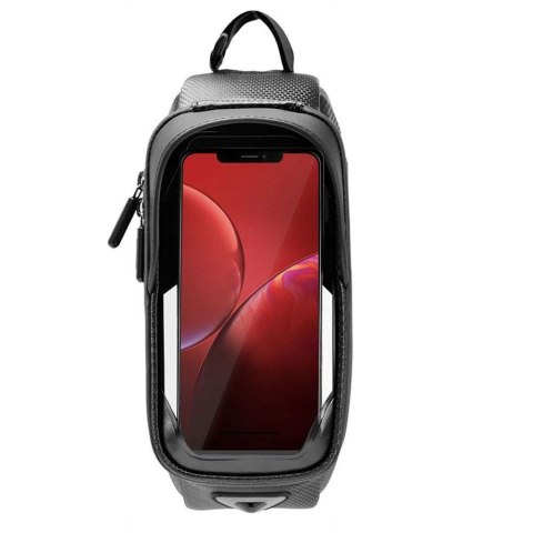 RockBros Etui torba sakwa na rower wodoodporna rowerowa uchwyt rowerowy na telefon 6.8 cali na ramę 1.7L RockBros czarny RockBros Etui torba sakwa na rower wodoodporna rowerowa uchwyt rowerowy na telefon 6.8 cali na ramę 1.7L RockBros czarny