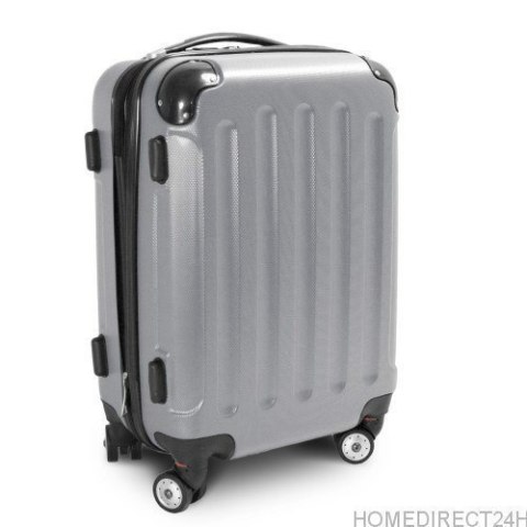 E-hurtownia Walizka podróżna ABS STRIPES rozmiar XL Srebrny E-hurtownia Walizka podróżna ABS STRIPES rozmiar XL Srebrny