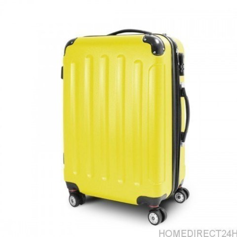 E-hurtownia Walizka podróżna ABS STRIPES rozmiar XL Żółty E-hurtownia Walizka podróżna ABS STRIPES rozmiar XL Żółty
