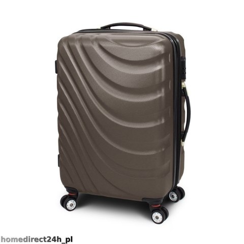 E-hurtownia Walizka podróżna ABS WAVE rozmiar L Brązowy E-hurtownia Walizka podróżna ABS WAVE rozmiar L Brązowy
