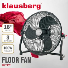 KLAUSBERG WENTYLATOR WIATRAK CYRKULATOR PODŁOGOWY 100W KLAUSBERG KB-7517