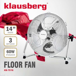 KLAUSBERG WENTYLATOR WIATRAK CYRKULATOR PODŁOGOWY 60W KLAUSBERG KB-7516